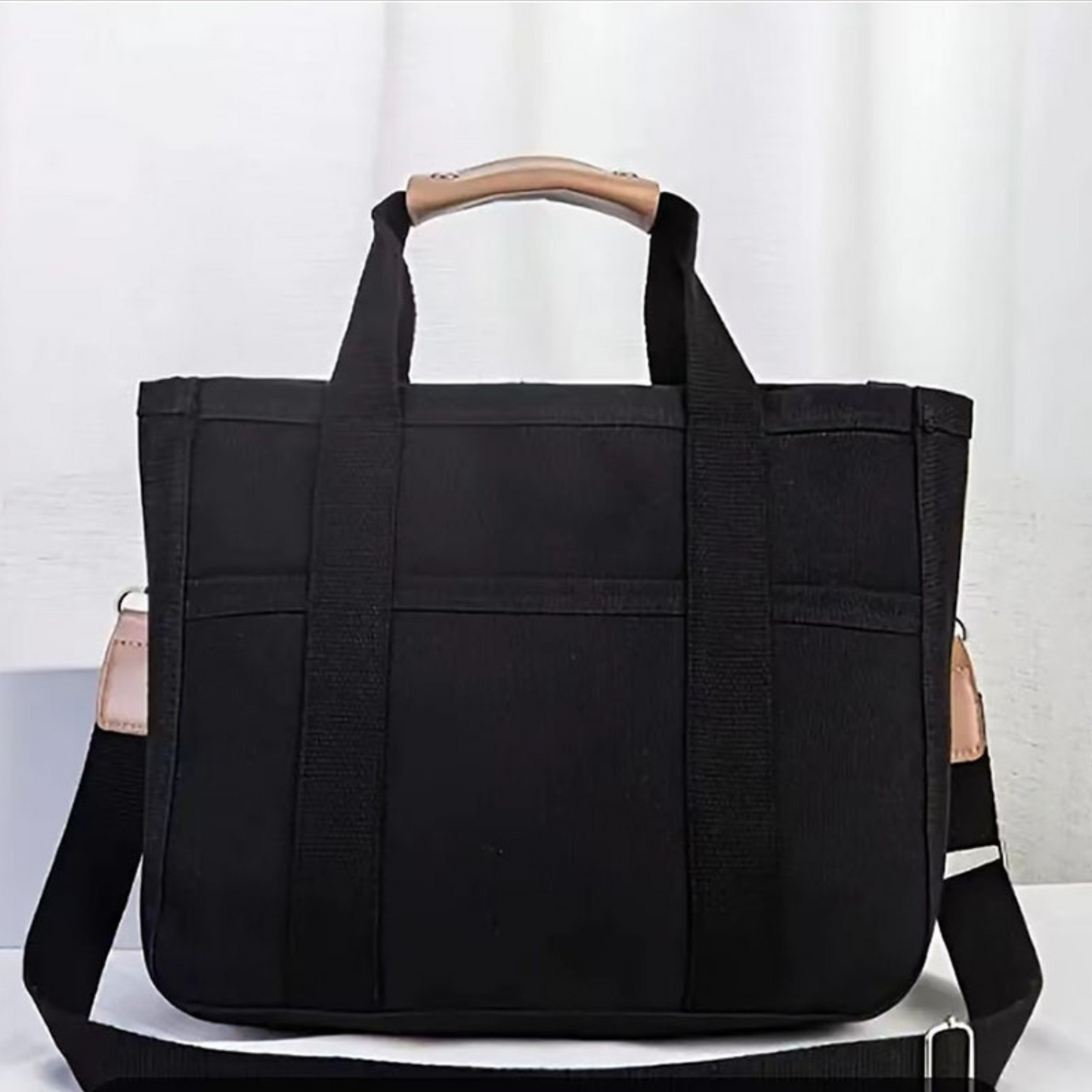 Bolso Tote De Lona Estilo Minimalista