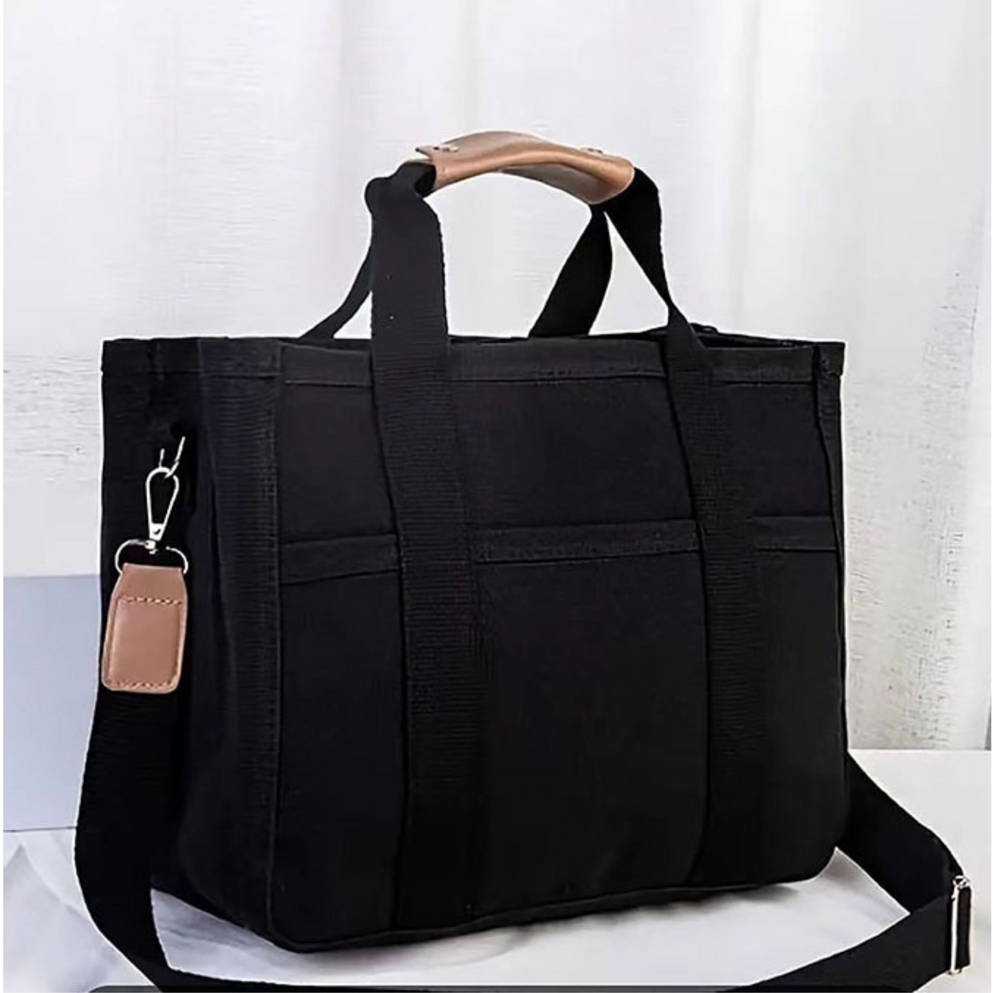 Bolso Tote De Lona Estilo Minimalista